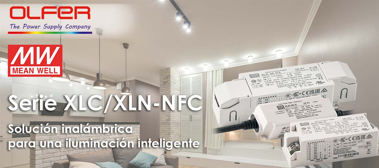 Series XLC/XLN-NFC: Solución inalámbrica para una iluminación inteligente