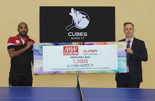MEAN WELL y Electrónica OLFER donan $1.500 a Cubes Norte TT