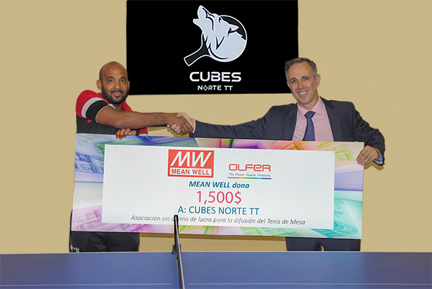 MEAN WELL y Electrónica OLFER donan $1.500 a Cubes Norte TT