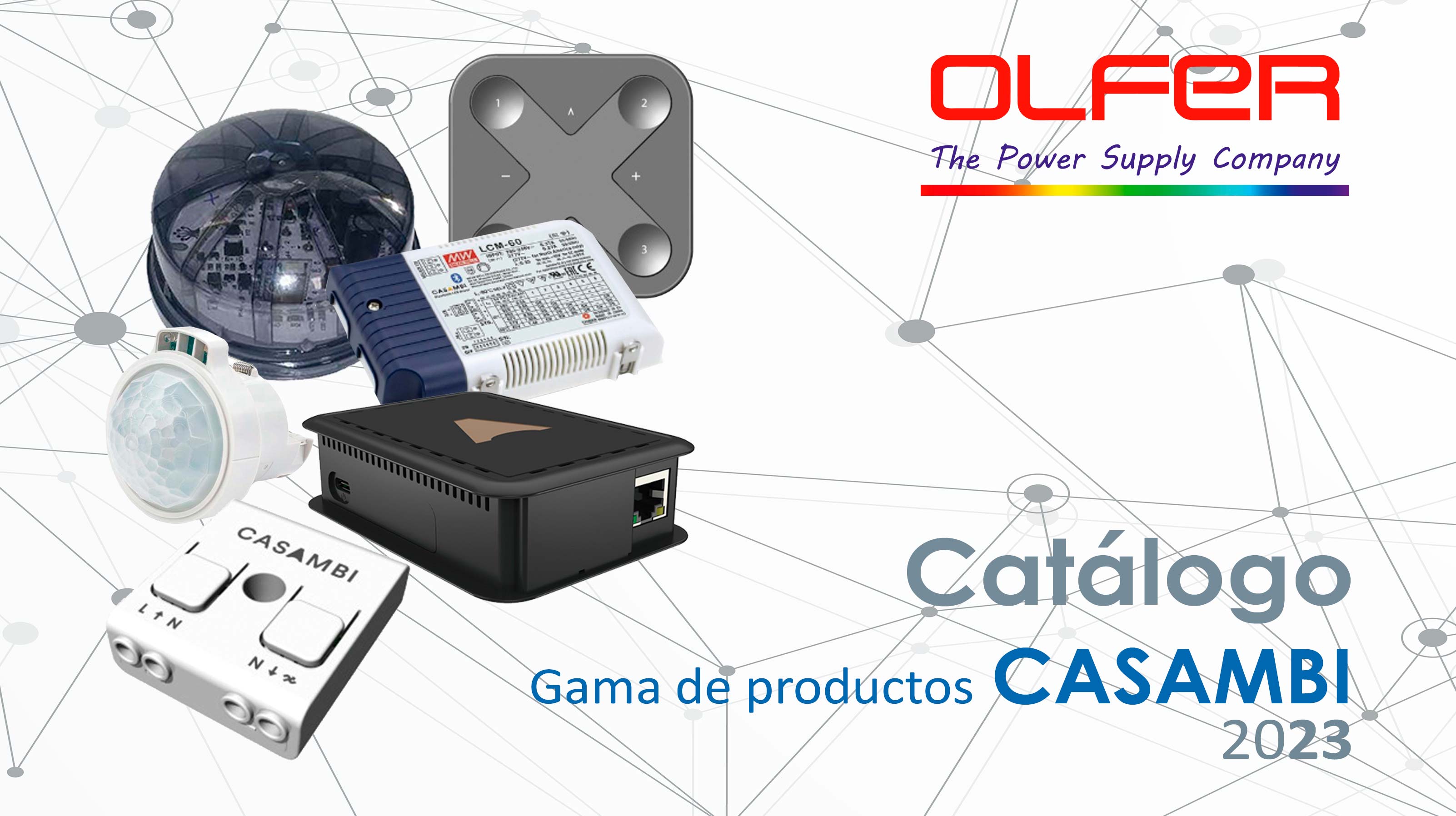 Nuevo catálogo interactivo de productos CASAMBI distribuidos por Electrónica OLFER