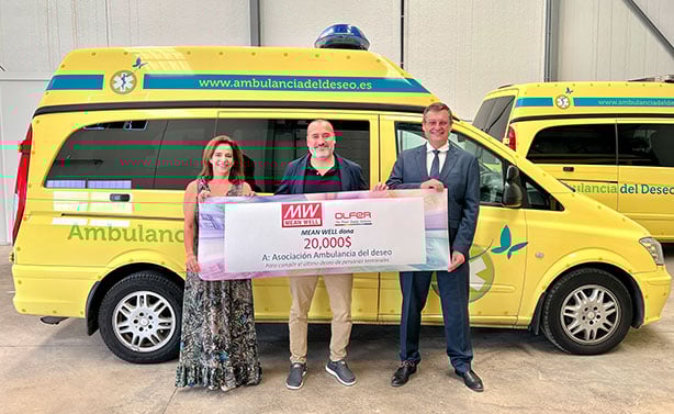 MEAN WELL dona, a través de Electrónica OLFER, $20.000 a la Fundación Ambulancia del Deseo