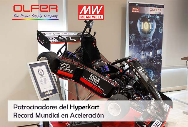 Electrónica OLFER y MEAN WELL, patrocinadores del hyperkart con el récord mundial en aceleración